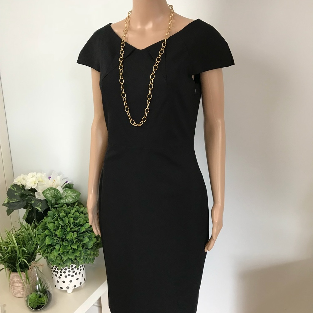 Club Monaco Black Cap Sleeve Hilary Dress - 6